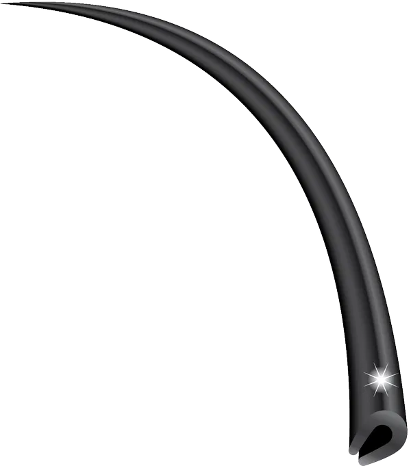 T5602 – COWLES Door Edge Guard Set, Single 18 Foot Length x 3/8 Inch Width Black PVC Plastic